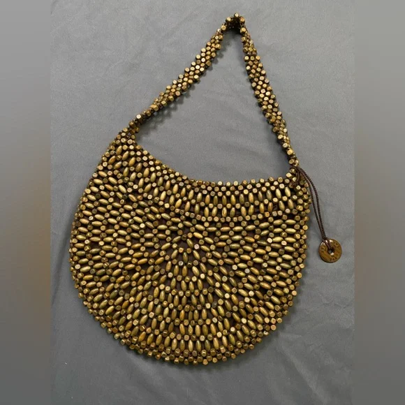 Women’s The Sak brown Wood Beaded Bag - Picture 2 of 10